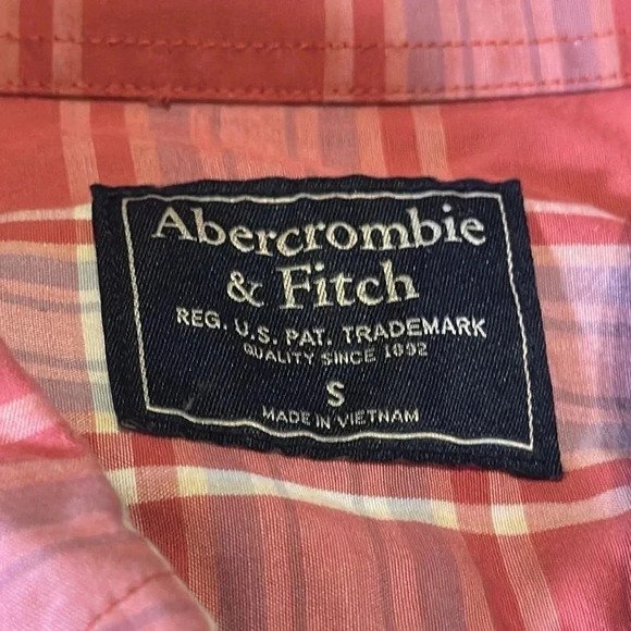 A&F abercrombie & fitch long sleeve button down dress shirt size small men - Picture 7 of 8